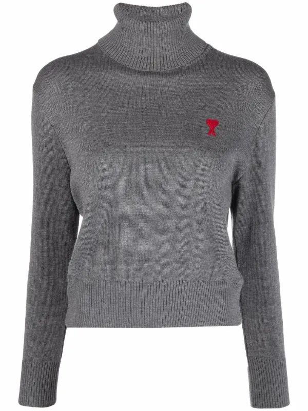Grigio Farfetch Abbigliamento Maglioni e cardigan Maglioni Maglioni a collo alto Maglione Ami de Coeur con collo alto 