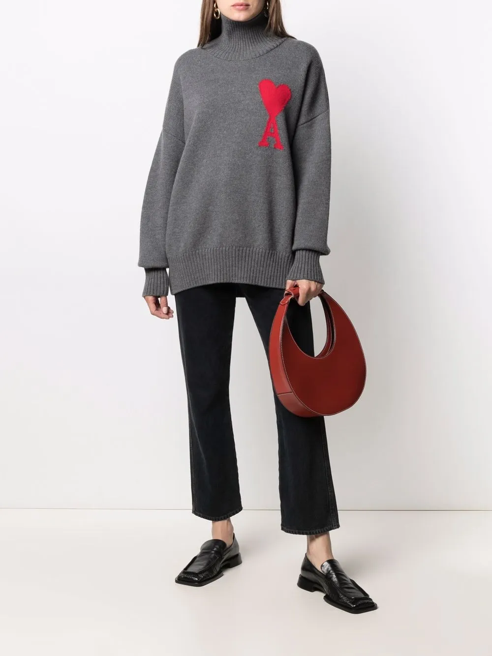 ami paris ami de coeur 高领超大款毛衣 图 3