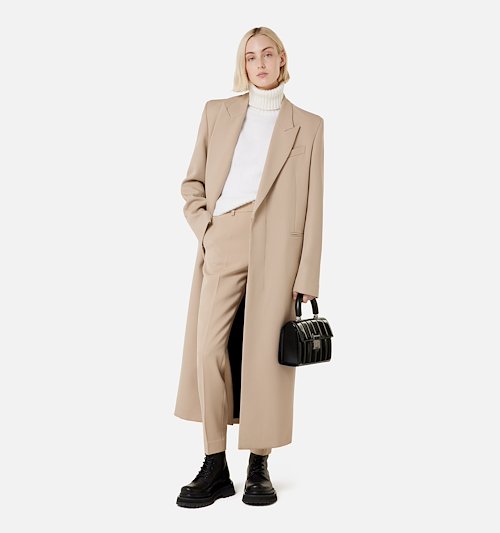 ベルテッド ロングコート
