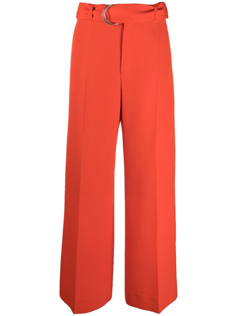 belted wide-leg trousers