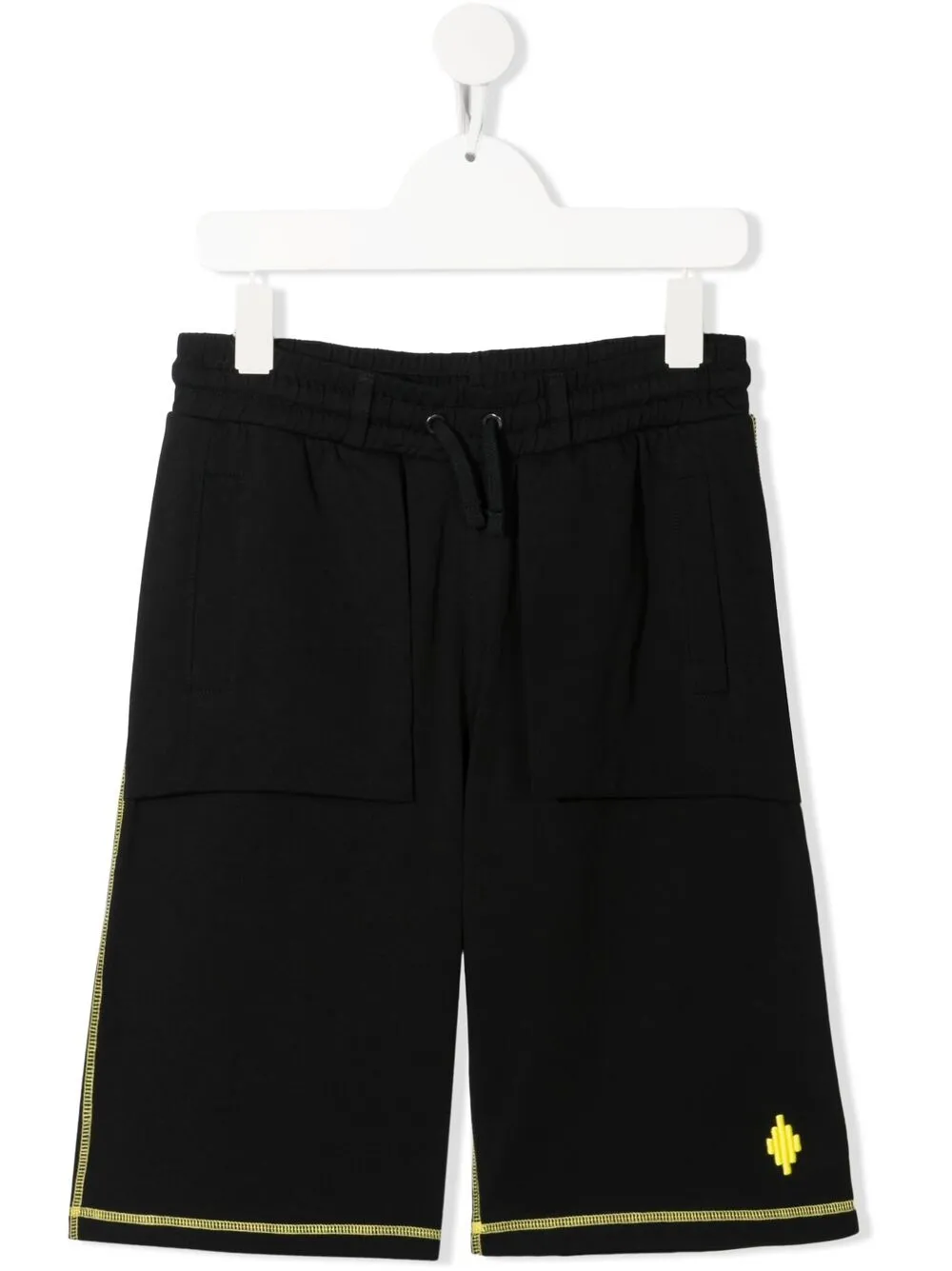 Marcelo Burlon County Of Milan Embroidered Cross Logo Track Shorts In Black