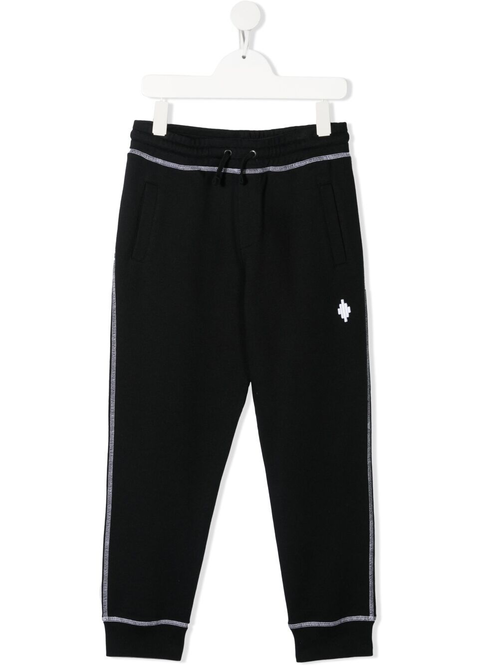 Marcelo Burlon County Of Milan Embroidered Cross Track Trousers In Black