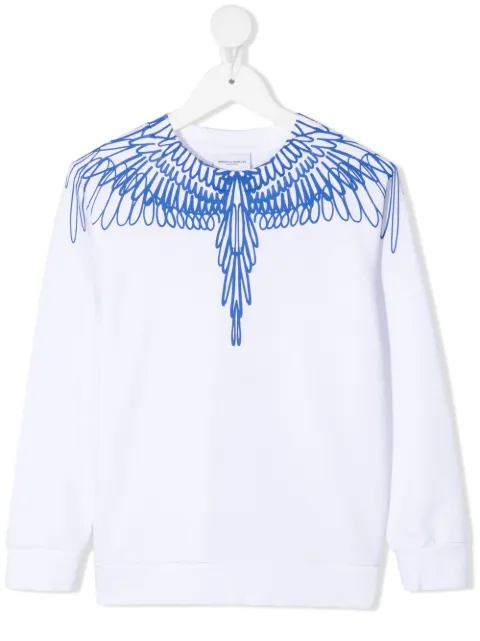 Marcelo Burlon County Of Milan Kids - Blue Wings cotton sweatshirt