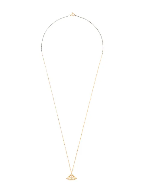 DALILA BARKACHE 18kt yellow gold diamond cage necklace
