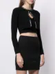 alexanderwang.t logo-trim cropped cardigan
