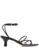 Image 1 of Paris Texas square-toe leather sandals