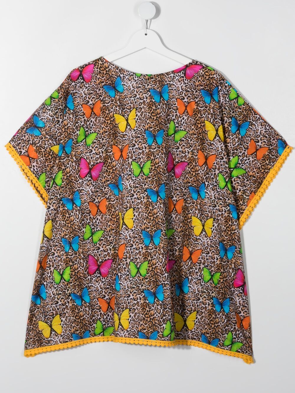 фото Mc2 saint barth kids teen kate leopard-print kaftan