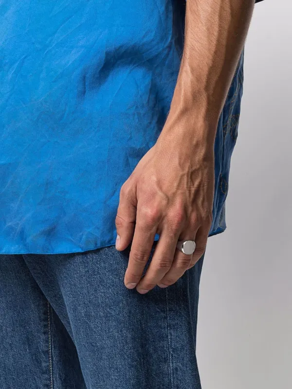 Tom Wood Oval Satin Signet Ring | Silver | FARFETCH HK