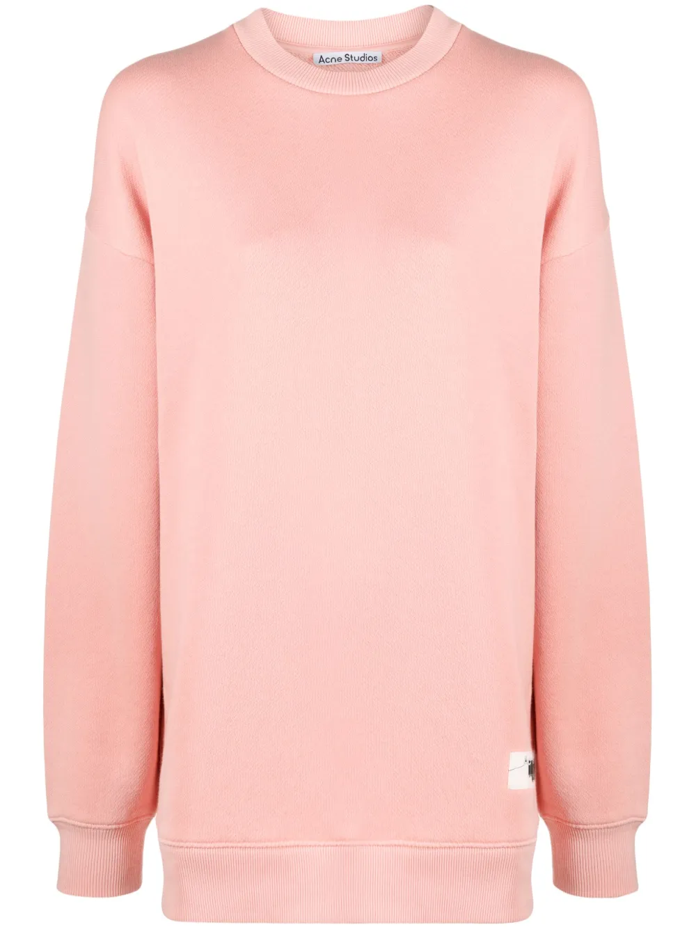 ACNE STUDIOS LOGO-PATCH ROUND-NECK SWEATSHIRT