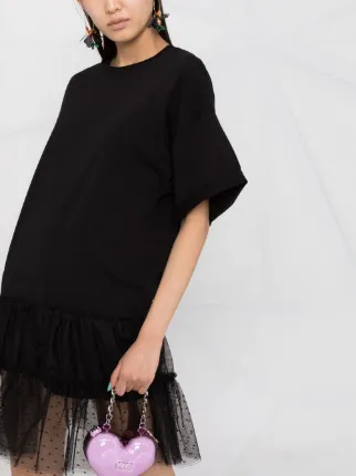 tulle-trim T-shirt dress展示图