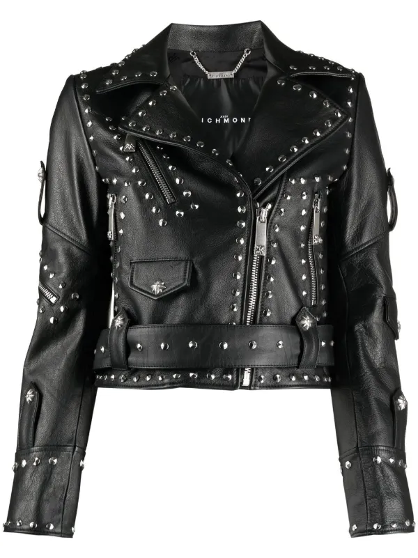 embellished biker jacket