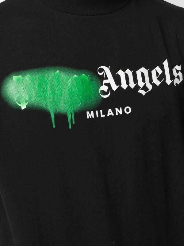 Palm Angels Sprayed Logo Cotton T-shirt - Farfetch