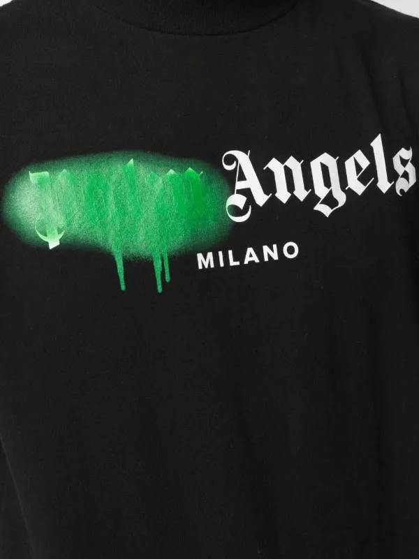 Camiseta Palm Angels Verde Miami com Logo - SuaGrife