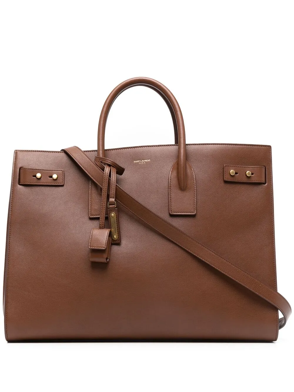 Saint Laurent Large Sac De Jour Tote Bag In Brown