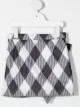 Image 2 of Balmain Kids check gathered logo skirt