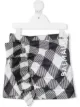 Image 1 of Balmain Kids check gathered logo skirt