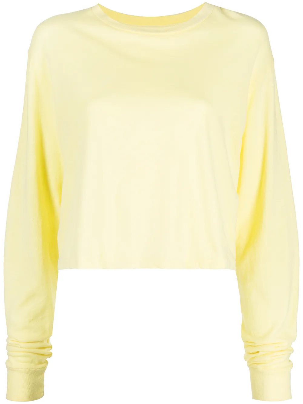 

John Elliott long sleeve cropped T-shirt - Yellow