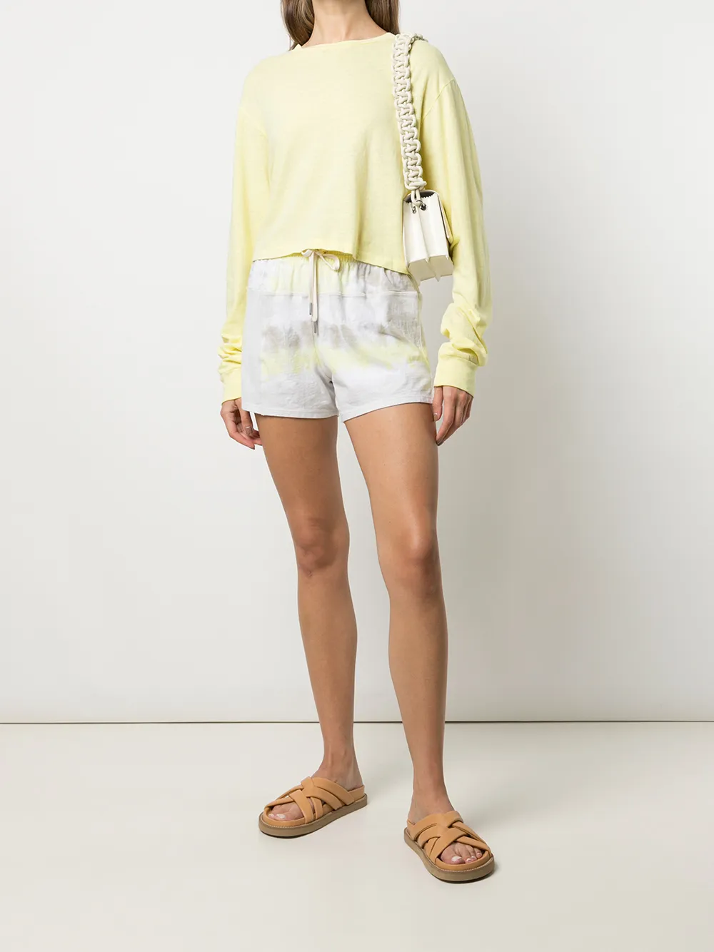 John Elliott T-shirt met lange mouwen - Geel