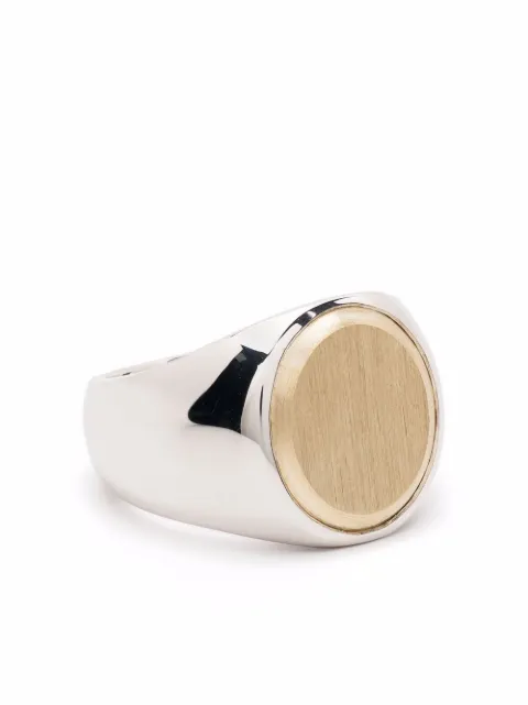 Tom Wood golden top oval signet ring