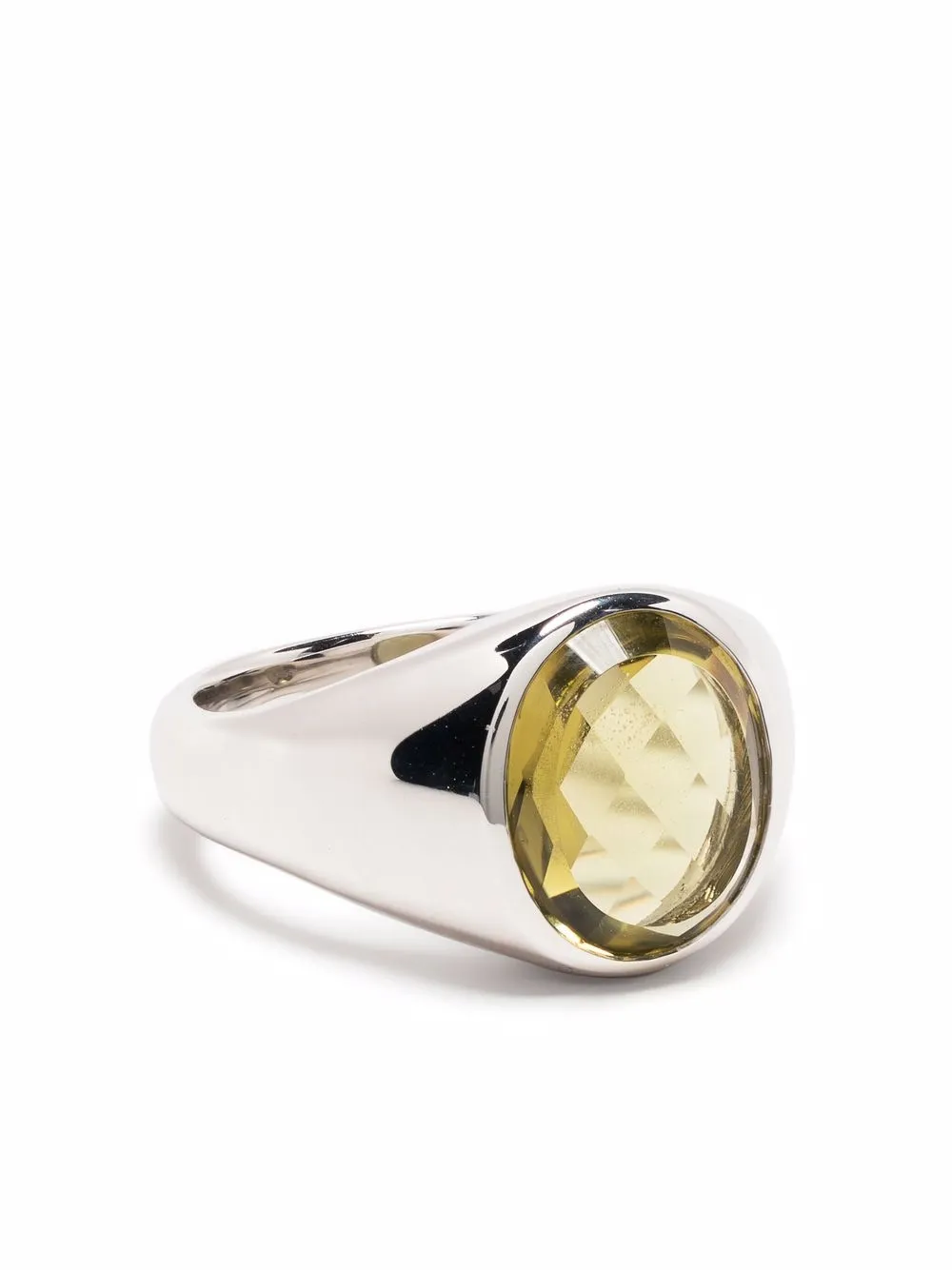 

Tom Wood Lizzie olive quartz ring - Silver