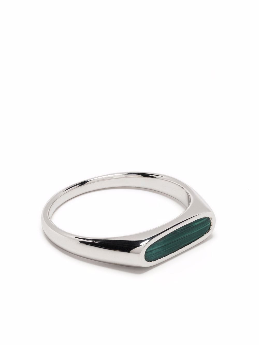 Mario malachite signet ring