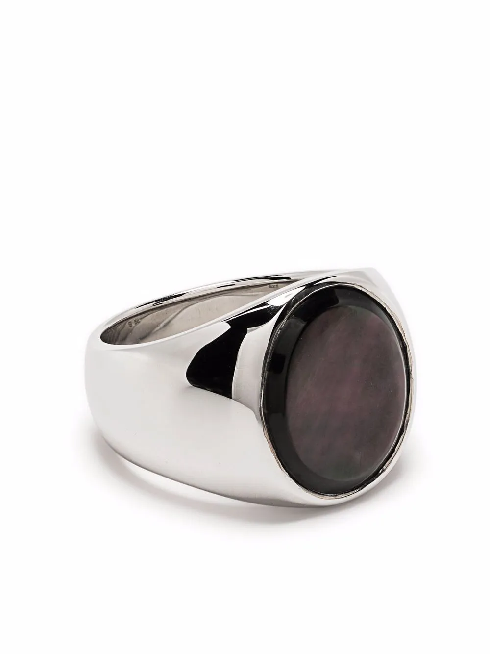 black mother-of-pearl signet ring