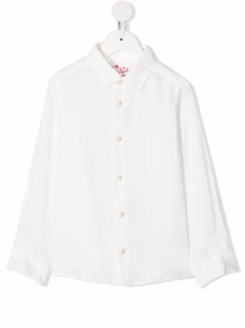 MC2 Saint Barth Kids linen long-sleeve shirt
