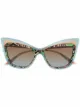 Image 1 of Christian Roth gradient cat-eye frame sunglasses
