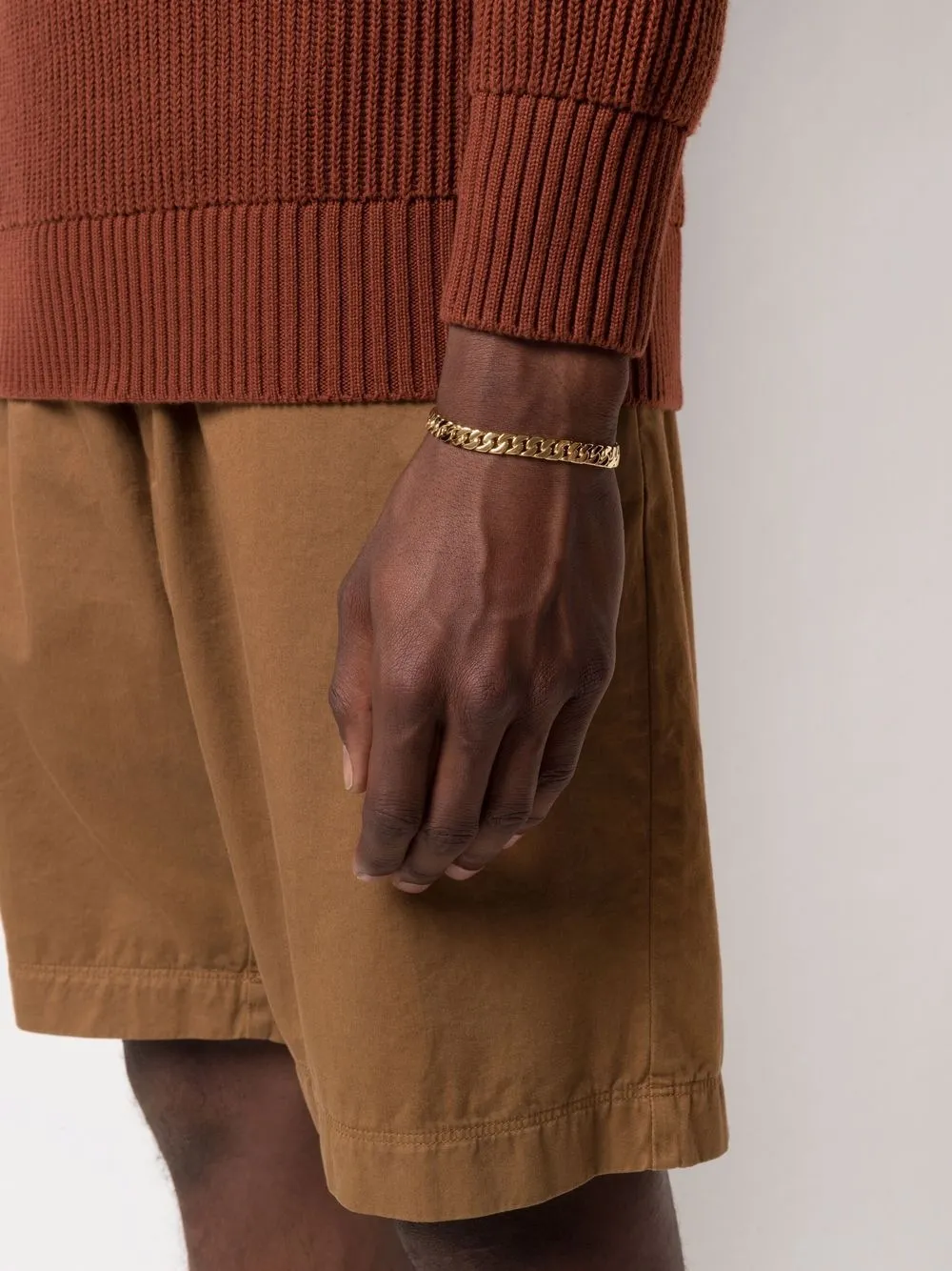 Tom Wood Seven Curb schakelarmband - Goud