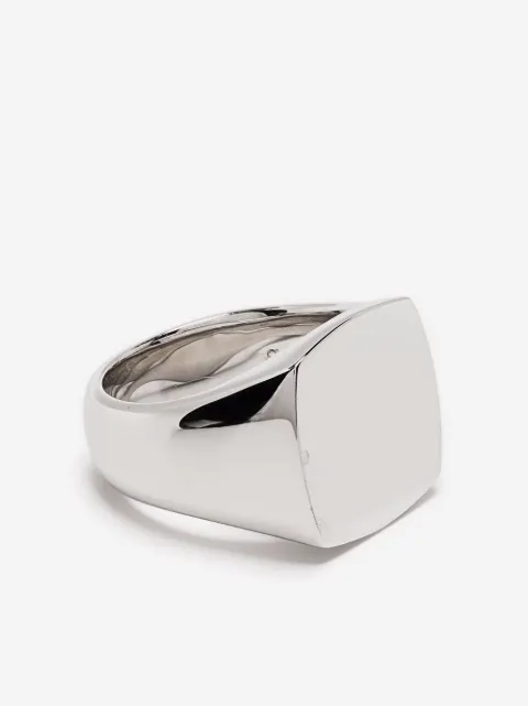Tom Wood cushion polished signet ring