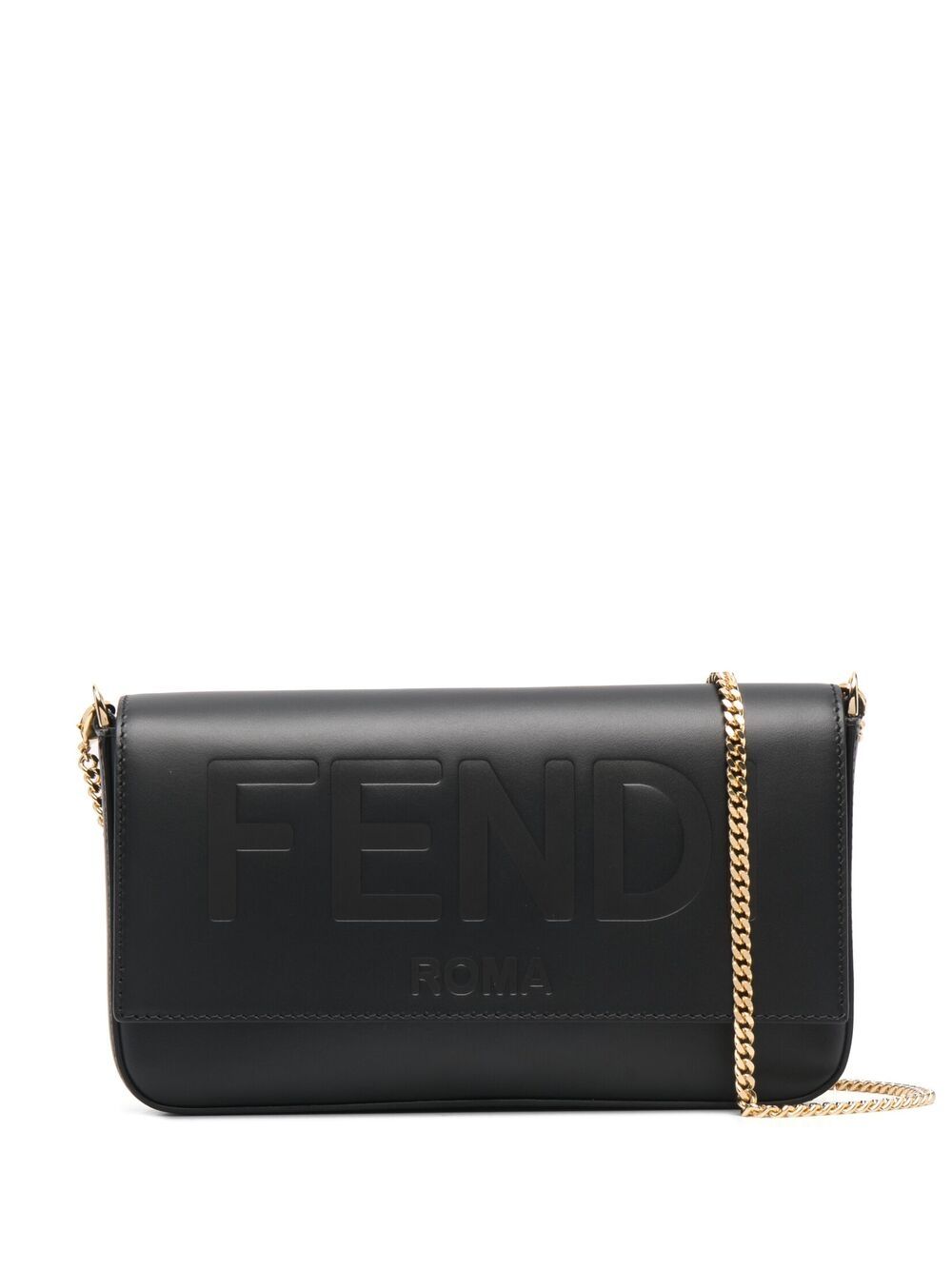 фото Fendi клатч с тисненым логотипом