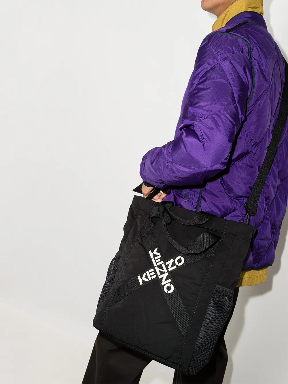 фото Kenzo sport logo-print tote bag