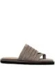 Image 1 of Rick Owens ribbed thong suede sandals