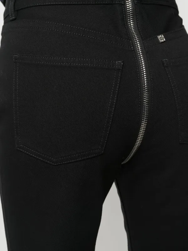 GIVENCHY ブラックデニム 33 ジップ装飾 スリムフィット ジーンズ