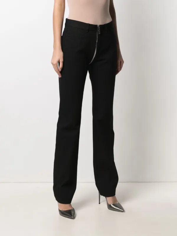 GIVENCHY ブラックデニム 33 ジップ装飾 スリムフィット ジーンズ
