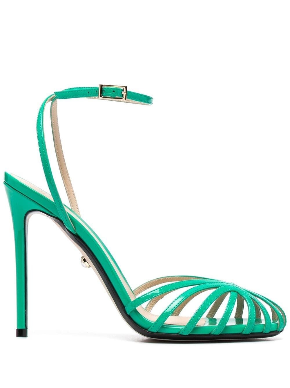 Alevì Strappy Stiletto Pumps In Green