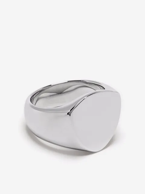 Tom Wood shield polished signet ring