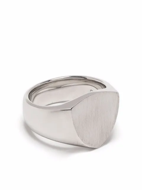 Tom Wood Shield satin signet ring