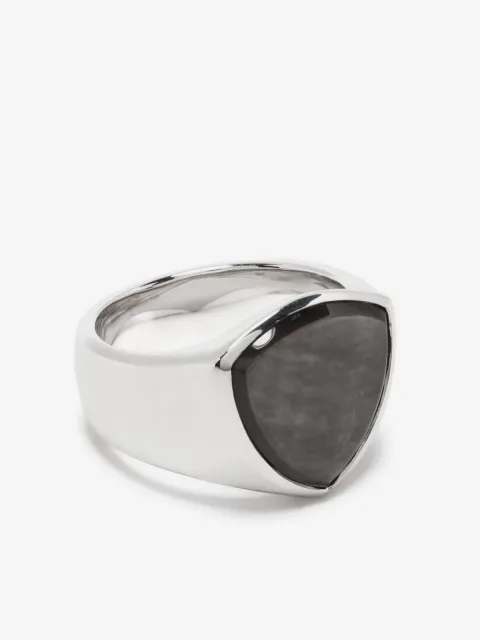 Tom Wood anillo de sello bañado en oro