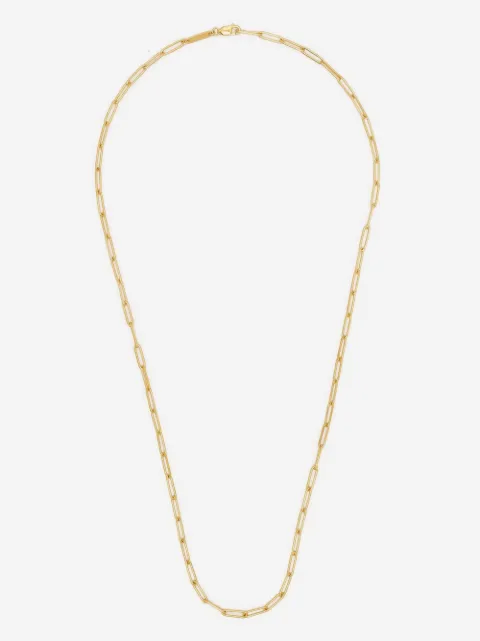 Tom Wood collar Box Chain en plata de ley bañado en oro