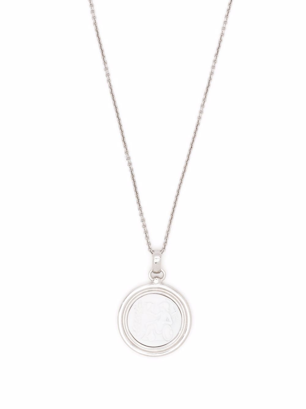 Image 1 of Tom Wood Cameo Athena rhodium-plated sterling silver necklace