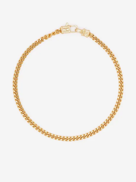 Tom Wood pulsera Curb M en plata de ley bañada en oro