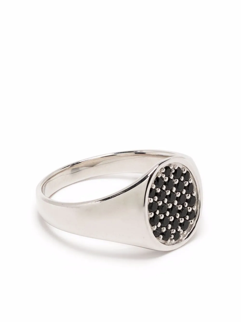 Tom Wood Mini Oval Spinel Signet Ring In Silber