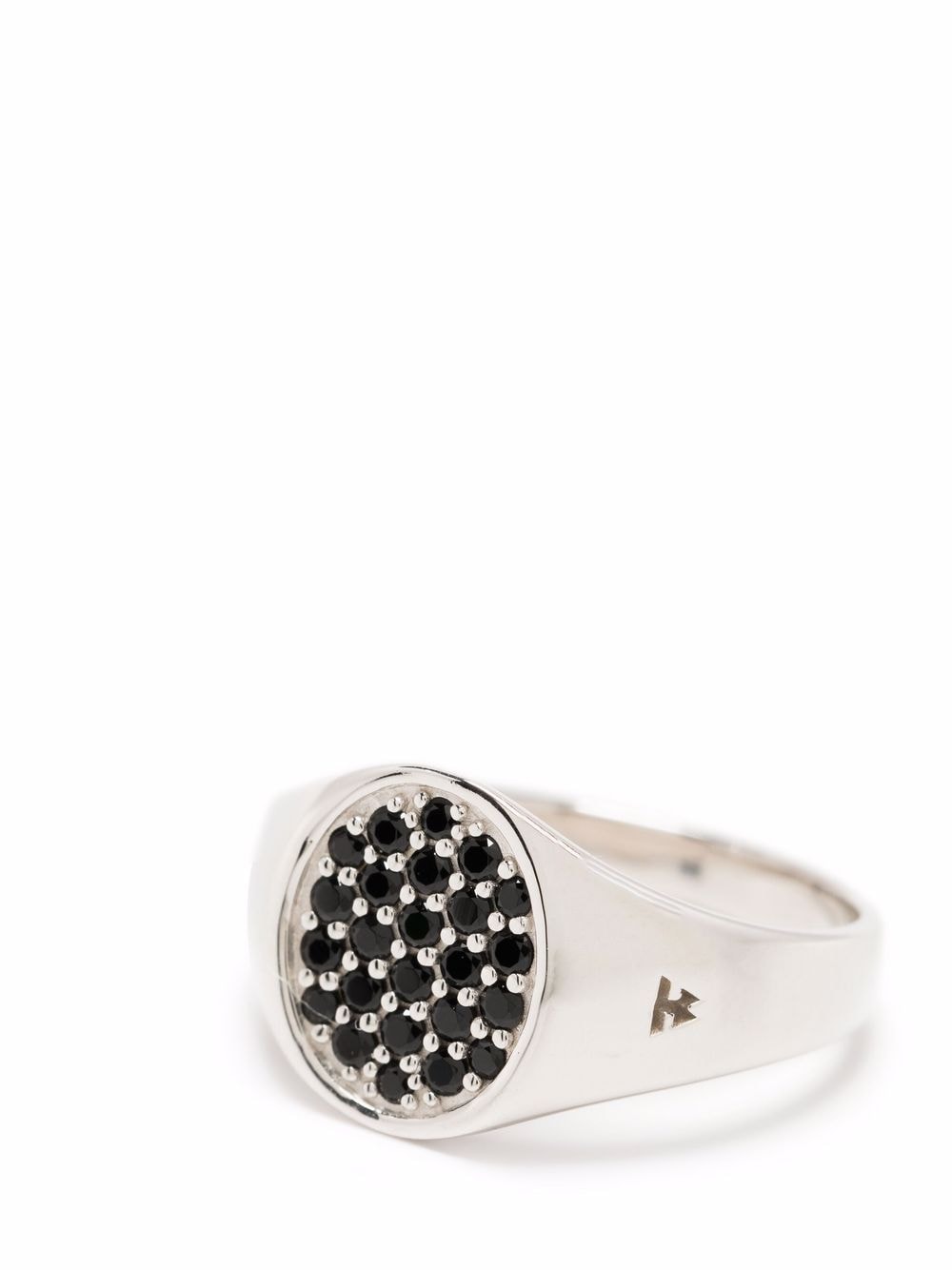 Shop Tom Wood Mini Oval Spinel Signet Ring In Silber