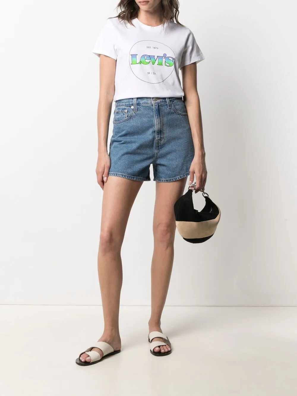 фото Levi's джинсовые шорты high loose