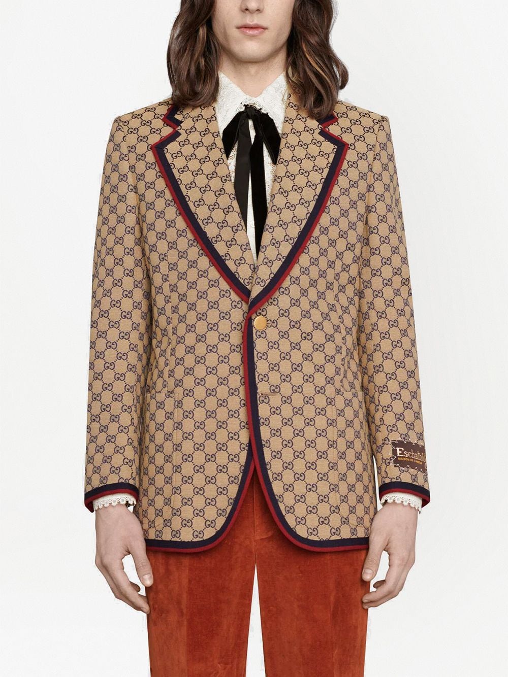 Gucci Single-breasted Blazer With A Monogram In Default Title