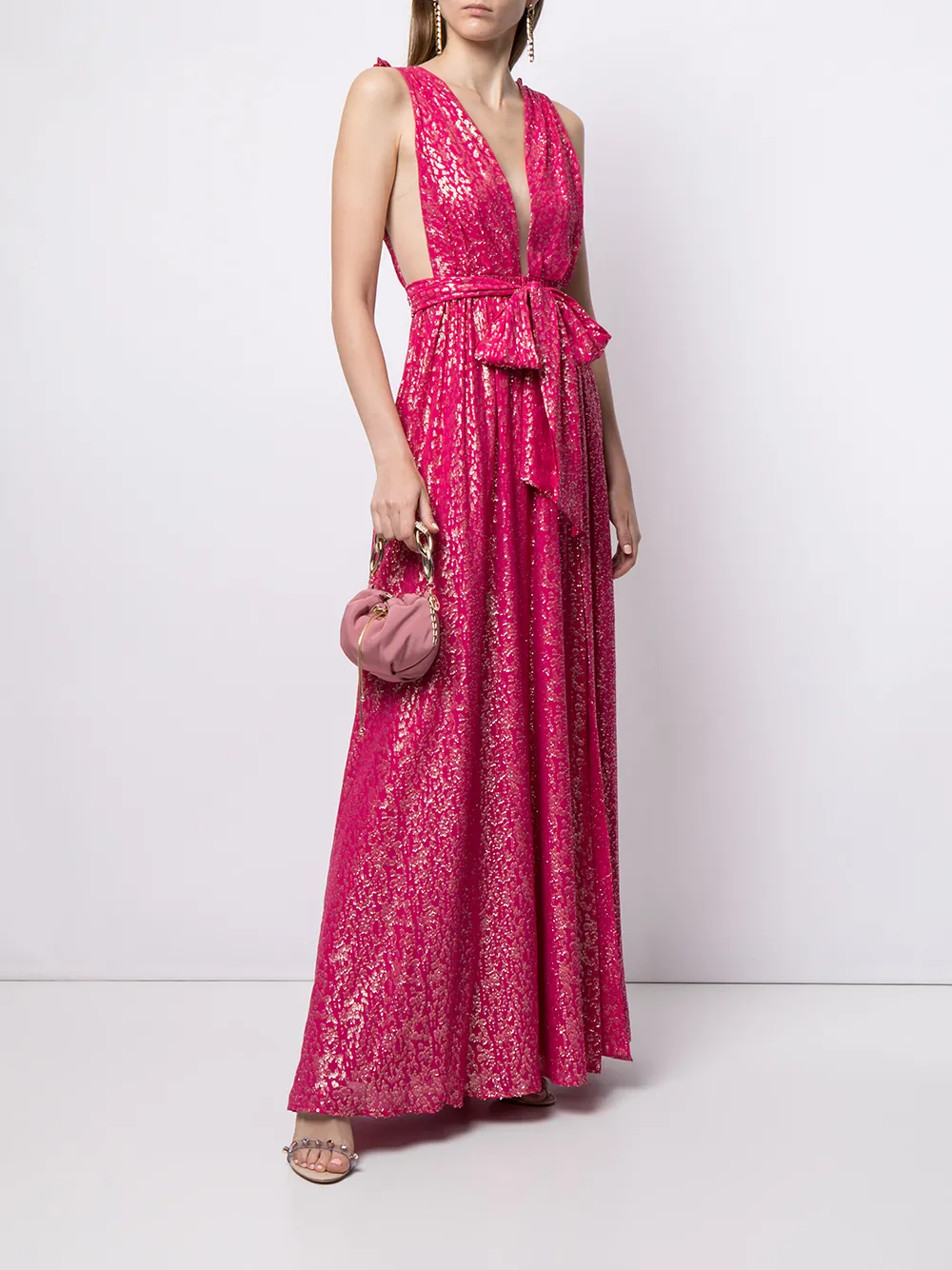 Bild 2 von Rebecca Vallance Valencia Abendkleid mit Metallic-Print