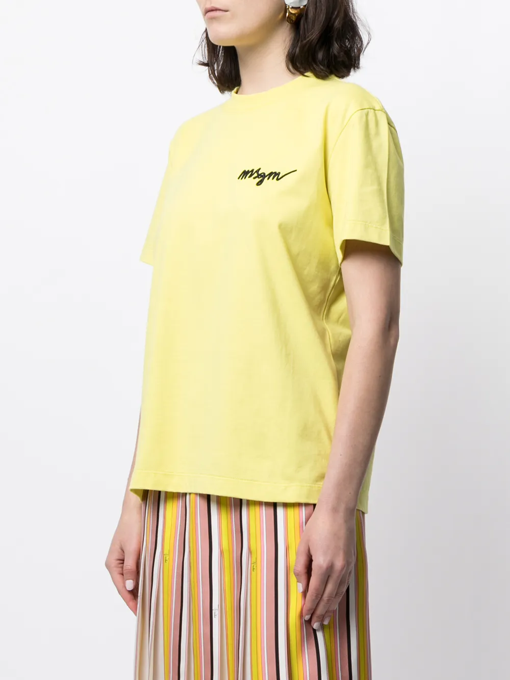 фото Msgm футболка с вышитым логотипом
