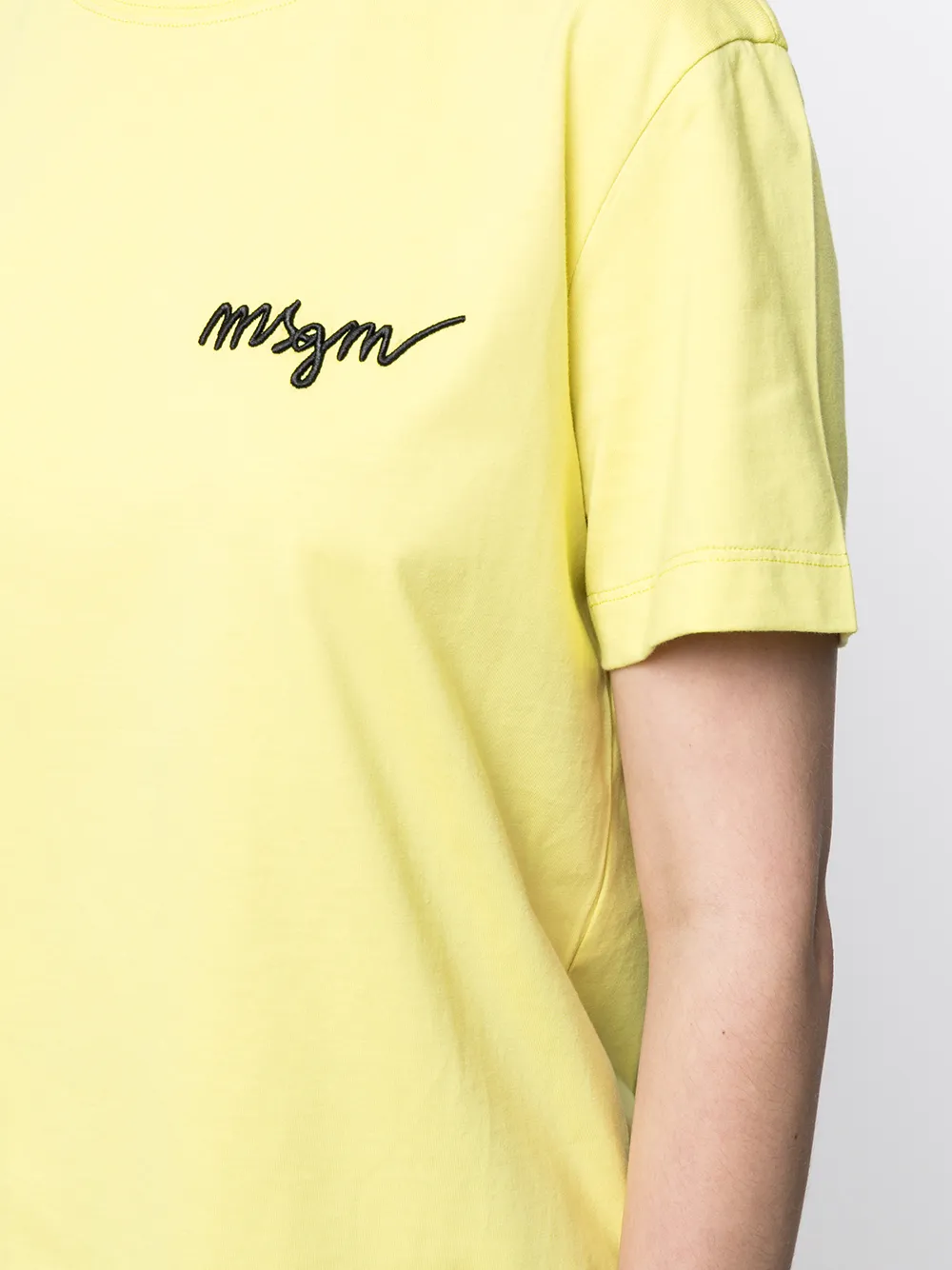 фото Msgm футболка с вышитым логотипом