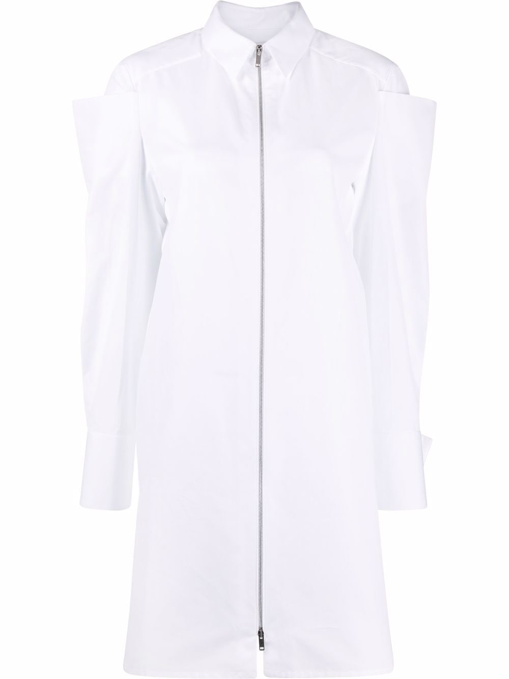 фото Givenchy поплиновое платье-рубашка на молнии